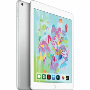 Apple iPad 6th Gen 9.7" 32GB 128GB Silver Gray 32GB 128GB 2018 Model - Good - Picture 1 of 27