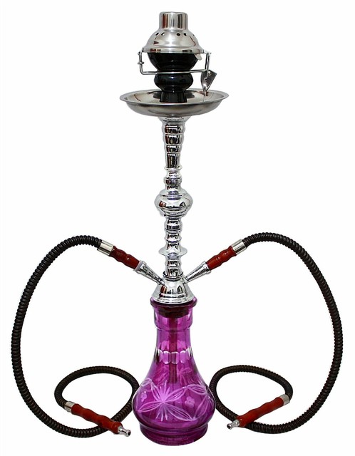  GSTAR 18 4 Hose Hookah Shisha Complete Set - Metallic Da Vinci  Glass Vase - Pick Your Color (Anatomia Red) : Health & Household