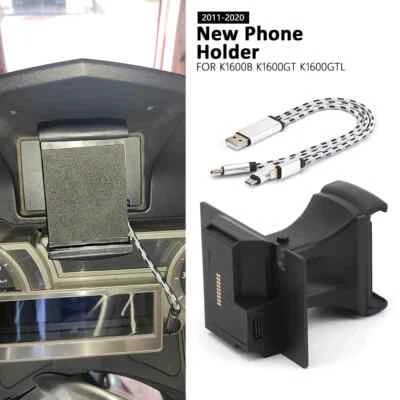 Soporte de navegación GPS para teléfono BMW K1600B K1600GT K1600GTL soporte de cargador USB Foto 1 de 4