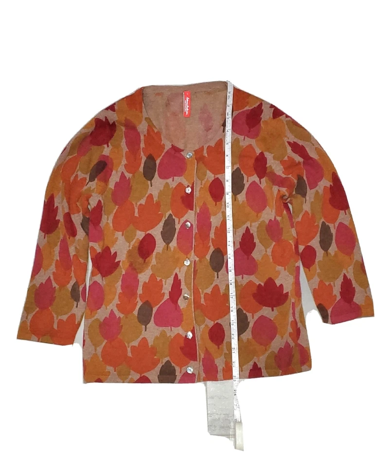 Hanna Andersson Women Cardigan. Size Small. Autumn Leaves. Very festive! - Image 1 of 4