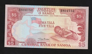 Western Samoa, 5 Tala, ND (2002), P-33, UNC/AU Banknote - Picture 1 of 2
