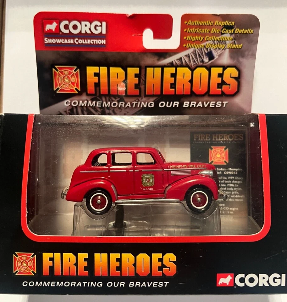 CORGI FIRE CHIEF VINTAGE 1939 CHEVY SEDAN MEMPHIS FD DIECAST - Image 1 of 1