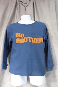Carters Super Comfy Boy's Blue Long Sleeve Casual Shirt Big Brother Size 4 - Picture 1 of 3