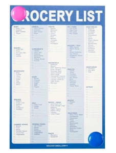 Grocery List Planning Pad, Daily Planners Shopping List Notepad,6" x 9",60 Sheet - Picture 1 of 2