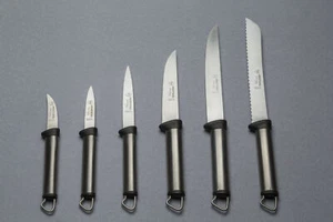 Kochmesser Komplett Set 6 Messer F. Mertens Solingen Stil - Ikone original 80er - Picture 1 of 7