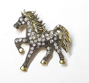 Pony Horse Brooch For Ladies Crystal Brooch Vintage Look Brooch - Bild 1 von 11