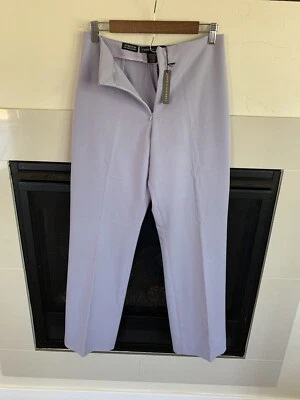 Pantalones Fabrizio Gianni Para Mujer Talla 8 Nuevos con Etiquetas Lavanda Elastizados Calce Ajustado Vestido Trabajo EE. UU. Foto 1 de 4