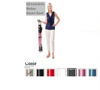 Stander EZ Fold-N-Go Walker Desert Sand 4300-DS Ligero Portátil Envío Gratis Foto 1 de 4