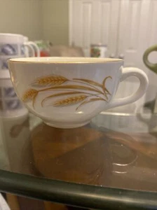 HOMER LAUGHLIN GOLDEN WHEAT PATTERN FLAT CUP 22 KARAT GOLD REPLACEMENT 3 1/2" D - Picture 1 of 1