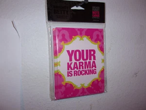 NEW NAUGHTY BETTY 8 PAC of KARMA BLANK NOTE CARDS/ENVELOPES 4" X 5.5" - Imagen 1 de 3
