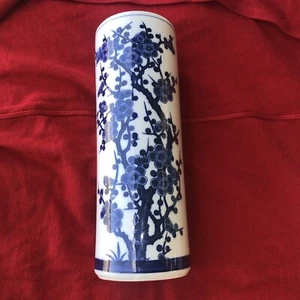 Chinese Antique Blue White Cherry Tree Blossom Vase Asian China - Picture 1 of 5