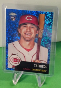 2022 Topps cromo platino #158 TJ Friedl radiocontrol azul mini diamantes/199 - Imagen 1 de 2