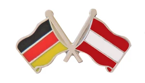 Latvia Flag & Germany Flag Friendship Courtesy Pin Badge - Picture 1 of 3