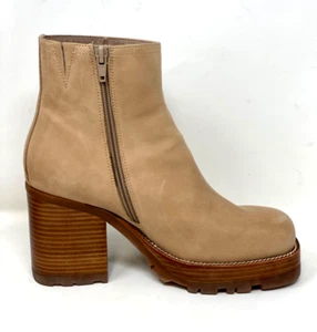 JEFFREY CAMPBELL Abundant Lug Sole Boot Tan Leather Women's US Size 9.5 NEW! - Picture 1 of 17