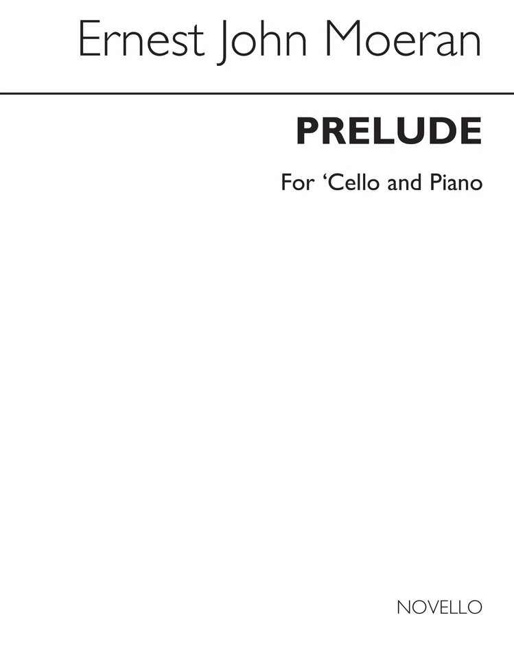 Prelude for Violoncello and Piano E.J. Moeran Cello and Piano  Book [Softcover] - Image 1 of 1