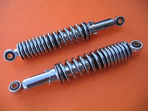 Amortiguadores cromados 12 3/8" 315 mm A reemplazar amortiguadores Yamaha RD350 G1 Honda CG125 - Imagen 1 de 3