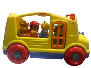 Autobús escolar Playskool Hasbro 2003 ruedas en el autobús con figuras - funciona de colección raro - Imagen 1 de 6