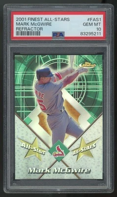 2001 Topps Finest All-Stars Mark McGwire refractor #FAS1 PSA 10 Foto 1 de 2