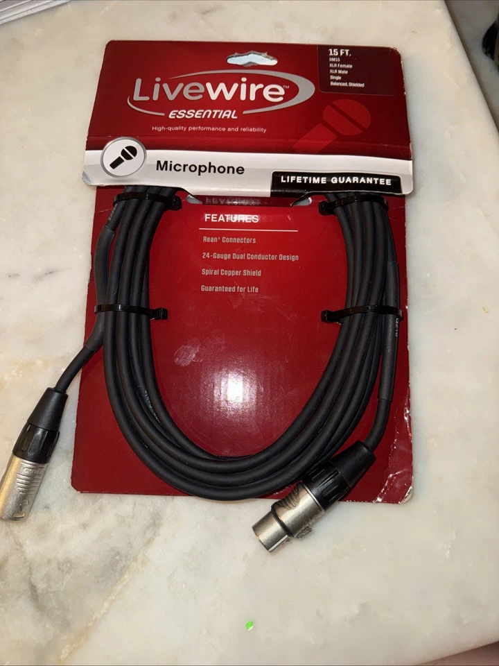 Cable de micrófono Livewire Essential 15 pies SM15 R1338 XLR hembra XLR macho Foto 1 de 2