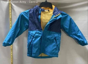 The North Face Boys Blue Long Sleeve Hooded Full-Zip Rain Jacket Size 4T - Picture 1 of 6