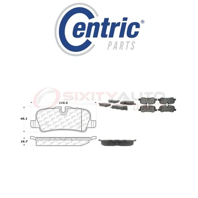 Centric Semi Metallic Brake Pads w Shim for 2010-2011 Land Rover Range Rover mf Foto 1 de 4