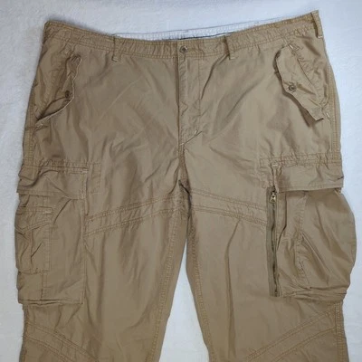 Polo Ralph Lauren Cargo Pants Mens 48Bx32 Tan Paratrooper Y2k Baggy MIL J - Image 1 of 4