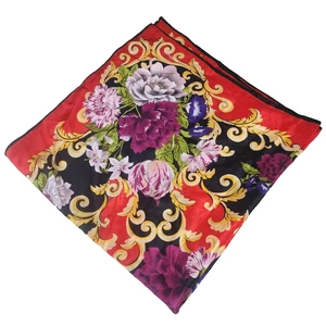 Worthington Damen Blumen Schal Barock Schal schwarz rot gold 31" x 30" - Bild 1 von 4