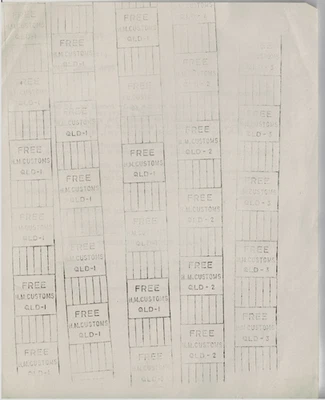 Free H.M Customs 1, 2 & 3 Qld trial roller postmarks, Masonic Association letter - Image 1 of 2