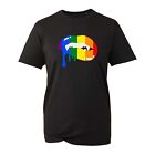 Vampire Lips T-Shirt, Rainbow Love Lesbian Lgbt Gay Pride Unisex Halloween Top