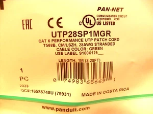 Panduit UTP28SP1MGR Ethernet Cables / Networking Cables Sealed Factory - Picture 1 of 3