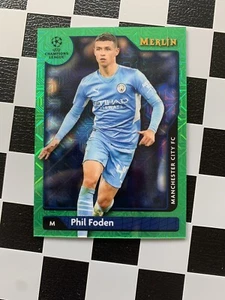 2021-22 Topps Merlin Chrome UCL Phil Foden Green /99 Manchester City - Bild 1 von 2
