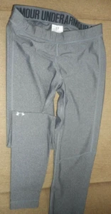 Under Armour Leggings Women Small Tall Heat Gear Black Compression Ankle Length - Picture 1 of 12