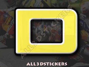 Adesivi Resinati Lettera D 3D Colore Giallo Dimensione 75mm - Picture 1 of 1