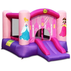 Aufblasbare Outdoor-Rutsche Prinzessin Hüpfburg rosa Geschenkideen für Kinder NEU UK - Bild 1 von 6