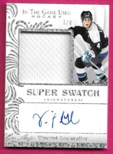2022-23 Leaf ITG Used Hockey VINCENT LECAVALIER Super Swatch Autograph 7/8