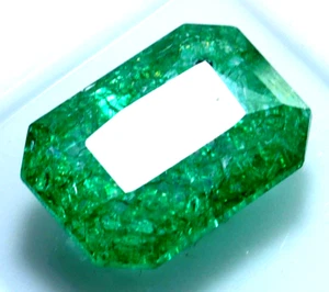 15.80 Ct Natural Certified Muzo Colombian Emerald Radiant Cut Loose Gemstone - Picture 1 of 5