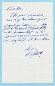 BOBBY SHANTZ signed handwritten letter (on won MVP, Connie Mack, Casey Stengel) - Picture 1 of 2
