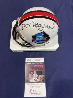 Don Maynard SIGNED Football Hall of Fame Mini Helmet JSA COA AUTOGRAPHED - Image 1 of 4