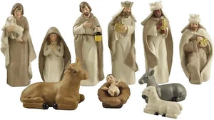 Set statuine presepe ornamento resina Cristo nascita di Gesù - Squisito Natale - Foto 1 di 9