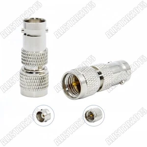 10 Pieces Mini-UHF Plug Male to BNC Jack Female Straight Coax Connector Adapter - Picture 1 of 5