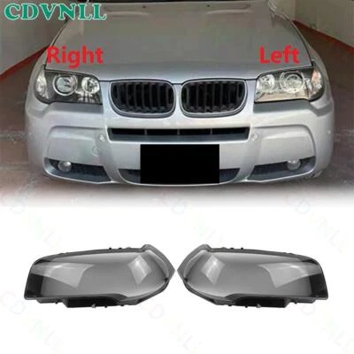 For BMW X3 E83 2004-2010 Left Right Headlight Headlamp Lens Cover Shell Clear Foto 1 de 4