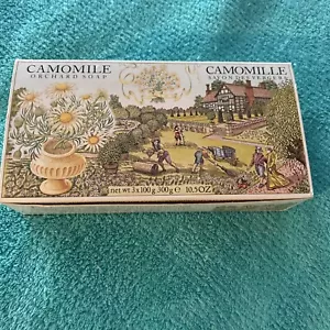 2 Bars  Crabtree & Evelyn Camomile Soap 3.5 Each Oz New Old Stock In Box Vintage - Picture 1 of 4