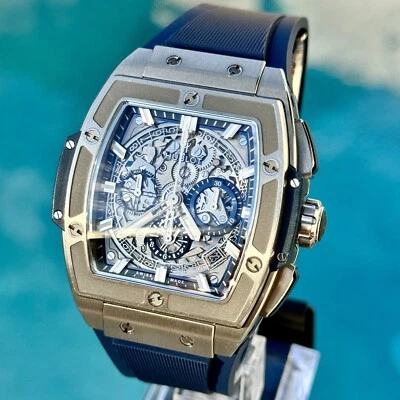 Hublot Spirit Of Big Bang Blue Titanium - Full Set w/ Extra Strap 641.NX.7170.LR - Image 1 of 3