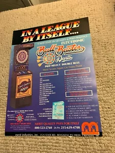Original 1987 11- 8 1/4” Bull Buster Dart Board Merit 1986 arcade game AD FLYER - Picture 1 of 3