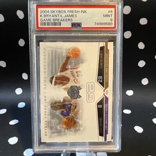 2004-05 Skybox Fresh Ink Game Breakers #6 Kobe Bryant LeBron James PSA 9 LOW POP