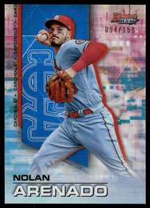 2021 Bowman's Best Nolan Arenado Blue Refractor 94/150 #38 St. Louis Cardinals - Picture 1 of 2