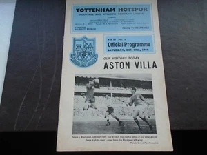 Tottenham Hotspur v Aston Villa Football League Division 1 Programme 29/10/66 - Picture 1 of 1