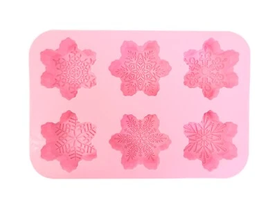 Snowflake Mould 6 Cell - Silicone Moulds For Soap Making - Image 1 of 2
