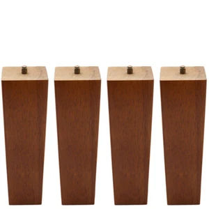 4 PCS Solid Wood Legs Beech Pine Poplar Table Legs DIY with Fixing Plates Screws - Picture 1 of 59