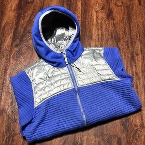 GERRY Full Zip Up Blue Hooded Sweatshirt w/ Lining Boy's Size Large 14 / 16 - Picture 1 of 7